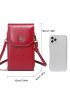 Metal Decor Flap Phone Wallet