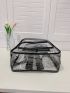 Contrast Binding Clear Pocket Front Backpack