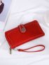 Minimalist Snap Button Long Wallet