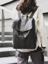 Metal Detail Flap Backpack