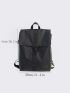 Metal Detail Flap Backpack