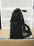 Metal Detail Flap Backpack