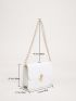 Mini Metal Lock Flap Chain Square Bag