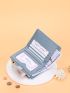 Crocodile Embossed Letter Graphic Card Holder