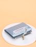 Crocodile Embossed Letter Graphic Card Holder
