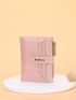 Crocodile Embossed Letter Graphic Card Holder