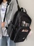 Letter Patch Pocket Front Backpack