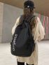 Letter Graphic Functional Backpack