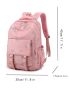 Tie Dye Buckle Decor Functional Backpack