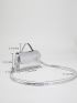 Mini Metallic Crocodile Embossed Flap Square Bag