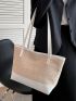 Two Tone Straw Bag