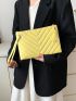 Tassel Decor Chevron Square Bag