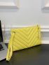 Tassel Decor Chevron Square Bag