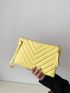Tassel Decor Chevron Square Bag
