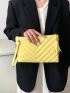 Tassel Decor Chevron Square Bag