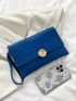 Crocodile Embossed Flap Square Bag