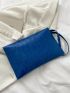 Crocodile Embossed Flap Square Bag