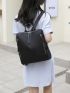 Letter Patch Zip Front Backpack