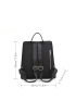 Letter Patch Zip Front Backpack