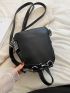 Mini Rhinestone Decor Functional Backpack