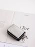 Metallic Crocodile Embossed Card Holder