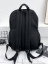 Release Buckle & Letter Patch Decor Functional Backpack