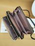 Crocodile Embossed Kiss Lock Detail Phone Wallet