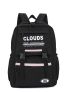 Release Buckle & Letter Patch Decor Functional Backpack