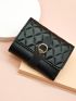 Quilted Metal Heart Decor Small Wallet