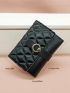 Quilted Metal Heart Decor Small Wallet