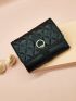 Quilted Metal Heart Decor Small Wallet