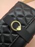 Quilted Metal Heart Decor Small Wallet