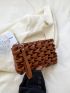 Minimalist Ruched Bag With Wristlet