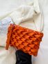 Minimalist Ruched Bag With Wristlet