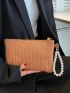 Faux Pearl Decor Square Bag