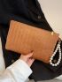Faux Pearl Decor Square Bag