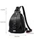 Minimalist Metal Decor Flap Backpack