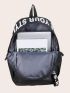 Letter Graphic Large Capacity School Bag