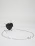 Mini Faux Pearl Beaded Heart Shaped Chain Novelty Bag
