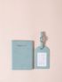 Letter Graphic Passport Case With Luggage Tag