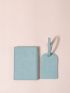 Letter Graphic Passport Case With Luggage Tag