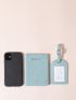 Letter Graphic Passport Case With Luggage Tag