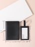 Passport Case With Chevron Pattern Luggage Tag