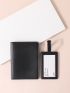 Passport Case With Chevron Pattern Luggage Tag