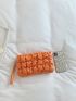 Ruched Detail Clutch Bag