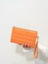 Quilted Pattern Studded Detail Clutch Bag
