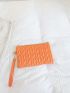 Quilted Pattern Studded Detail Clutch Bag