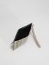 Colorblock Flap Straw Bag