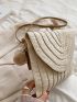 Minimalist Flap Straw Bag
