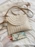 Minimalist Flap Straw Bag